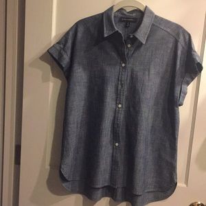 Banana Republic dark blue chambray blouse